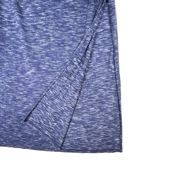 Gap Womens Size S Pull On Maxi Skirt Dark Blue Side Slit Stretch Cotton - Picture 3 of 7